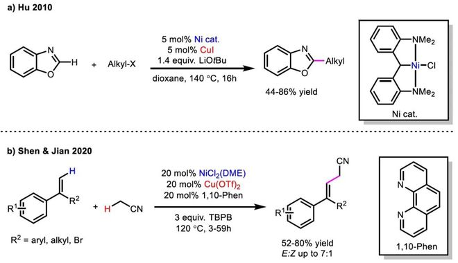 西安交通大学黄渊课题组Coordin Chem Rev：铜镍协同催化反应研究进展(图6)