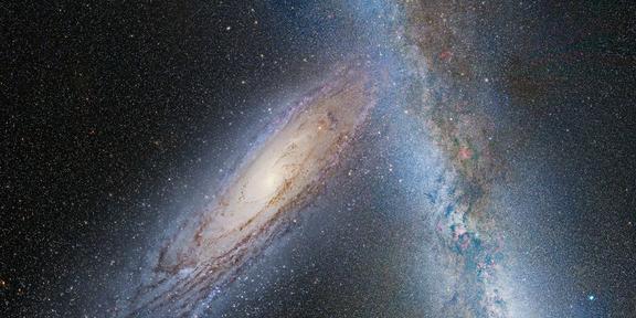 科学家发现星系间的桥梁接近光速的电子建起了一座射电桥(图1)
