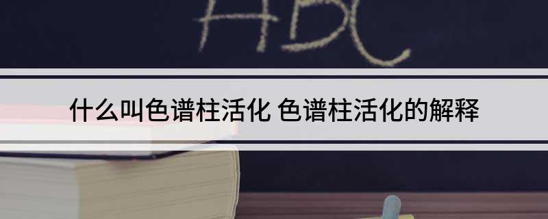 什么叫色谱柱活化(图1)