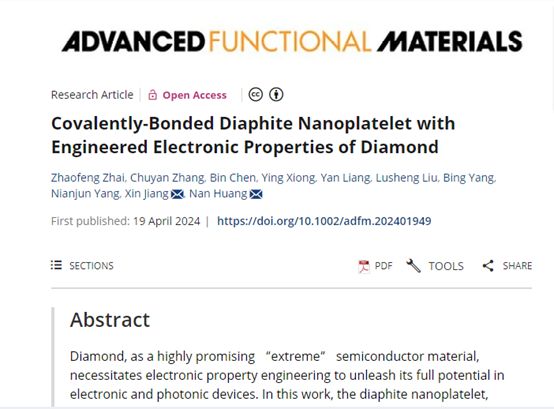科学家突破技术壁垒：成功构筑新型金刚石-石墨材料(图1)